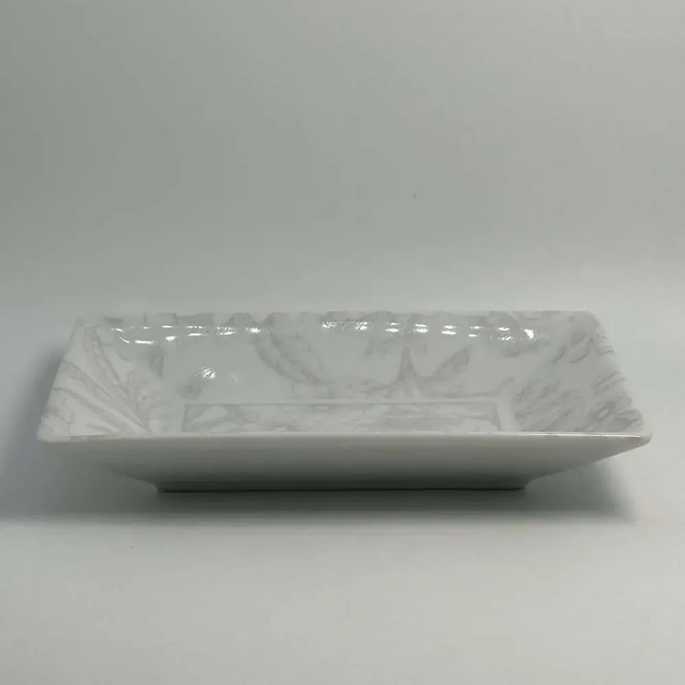 Rare Tiffany & Co Clinique Porcelain Trinket Jewelry Vanity Tray Plate Soap Dish